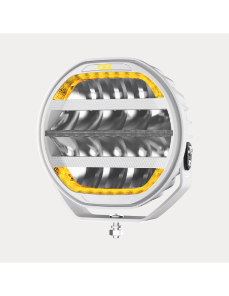 OZZ XR3 P9" R65, Lampa drogowa LED z stroboskopem, biała obudowa