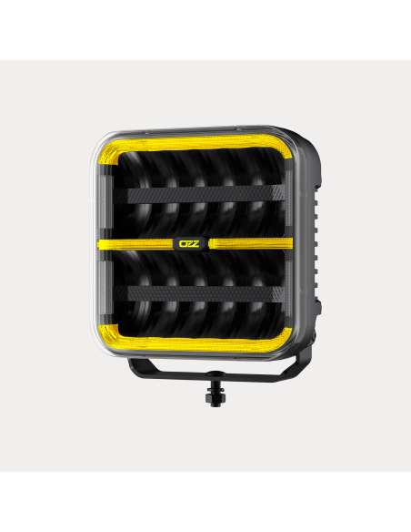 OZZ SQR 9" Black LED driving light with strobe, black housing