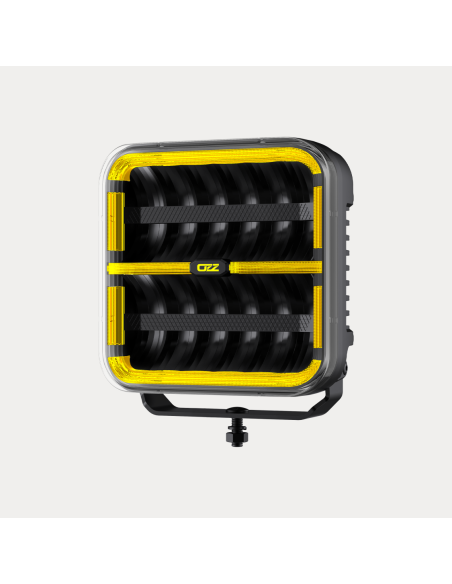 OZZ SQR 9" Black Lampa drogowa LED z stroboskopem, czarna obudowa