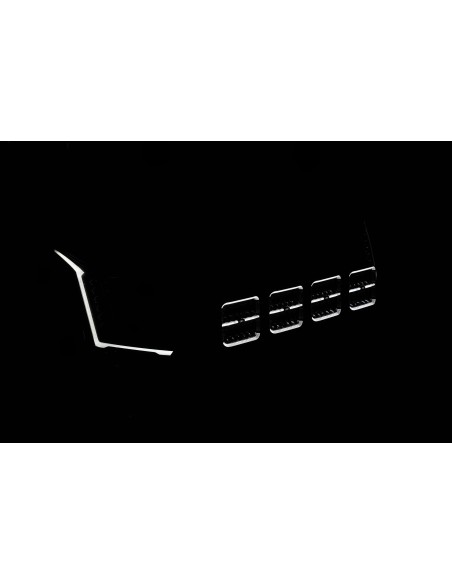 OZZ SQR 9" Black Lampa drogowa LED z stroboskopem, czarna obudowa