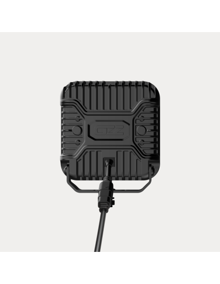 OZZ SQR 7" Black LED driving light with strobe, black housing