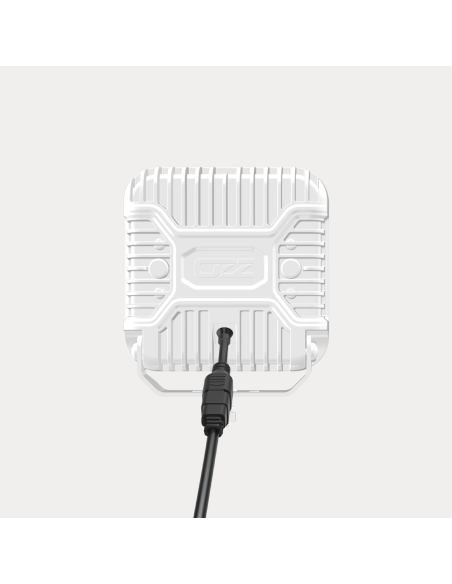 OZZ SQR 7" White LED driving light with strobe, white housing