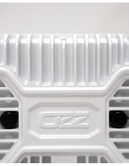 OZZ SQR 7" White LED driving light with strobe, white housing