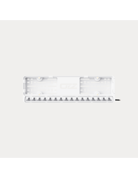 OZZ LP1 White, licence plate frame with ledbar, white housing