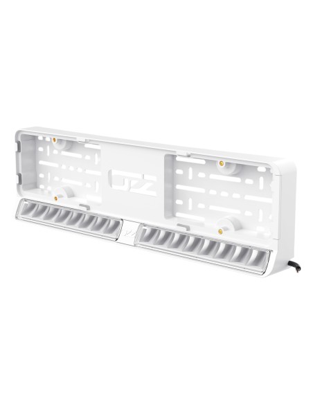 OZZ DLP1 White, licence plate frame with double ledbar, white housing