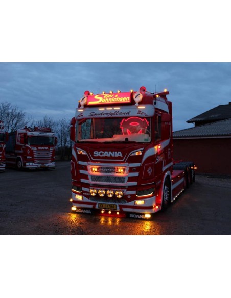 Dodatkowe światło z lampy przeciwmgielne Scania Nextgen 2016-2022, dualcolor biały xenon/żółty+strobo