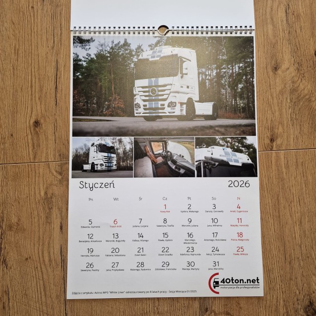 40ton.net - Kalendarz ścienny 2026