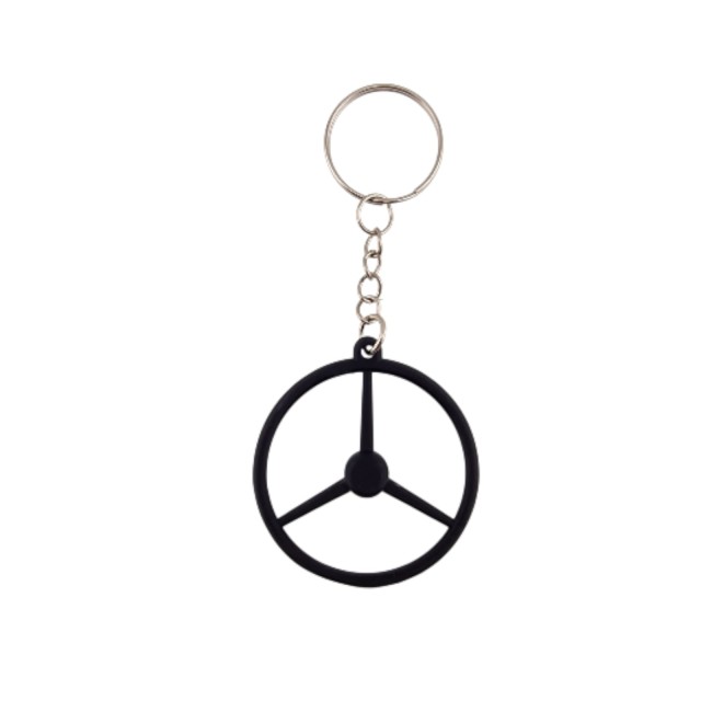 Black plastic 3-spoke steering wheel...