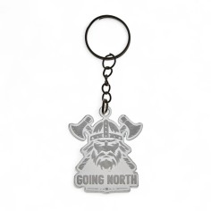 GOING NORTH plastic keychain
