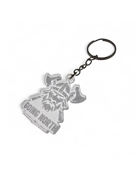GOING NORTH plastic keychain