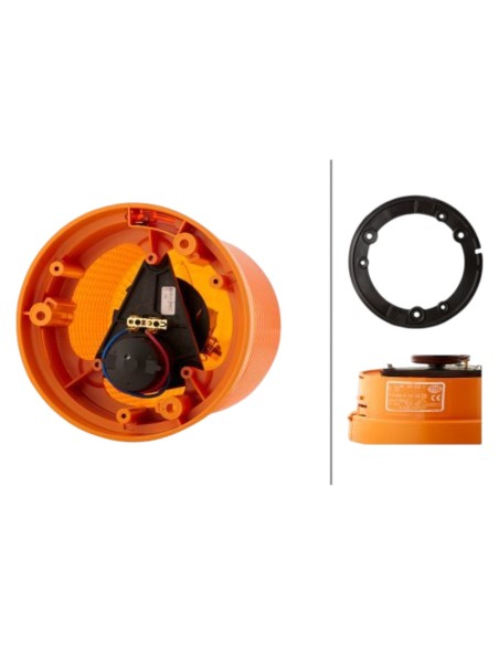 Pomarańczowa lampa błyskowa Hella KL700 2RL 004 958-111