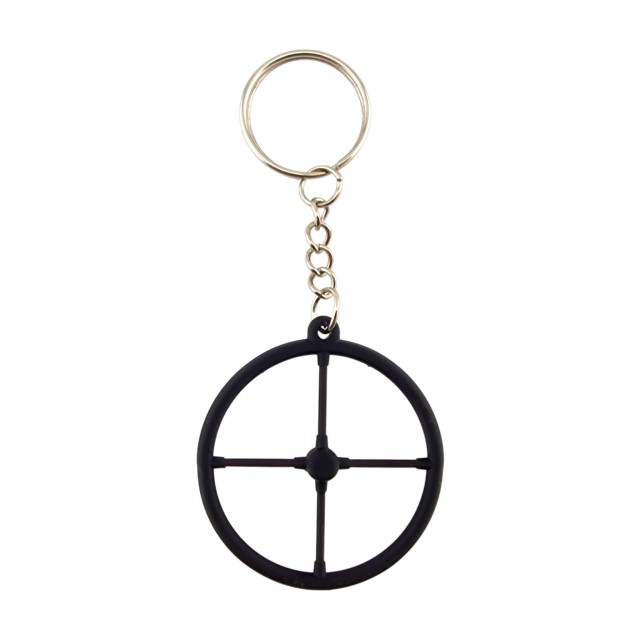 Black plastic 4-spoke steering wheel...