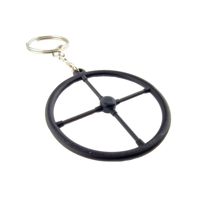 Black plastic 4-spoke steering wheel...