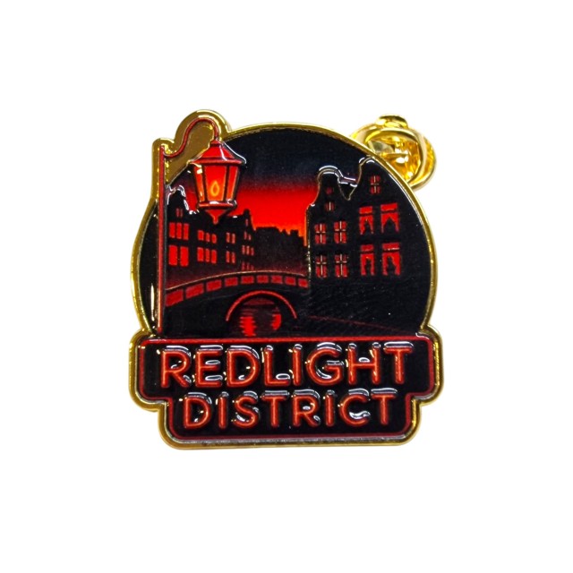 Przypinka metalowa Redlight District NY