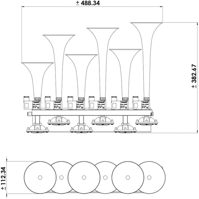 BASURI 6.0 12/24V - 26 melodies airhorn