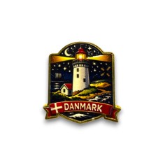 Pin Fyrtårn Danmark metal pin