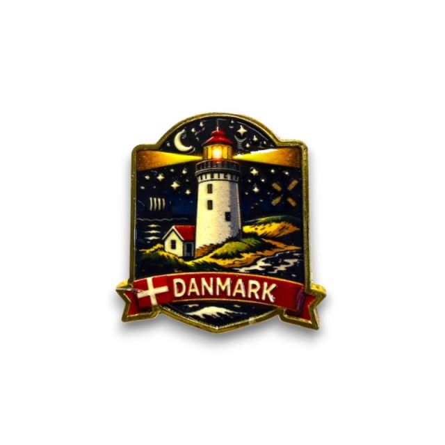 Przypinka metalowa Pin Fyrtårn Danmark