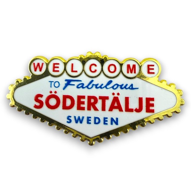 Fabulous Södertälje metal pin.