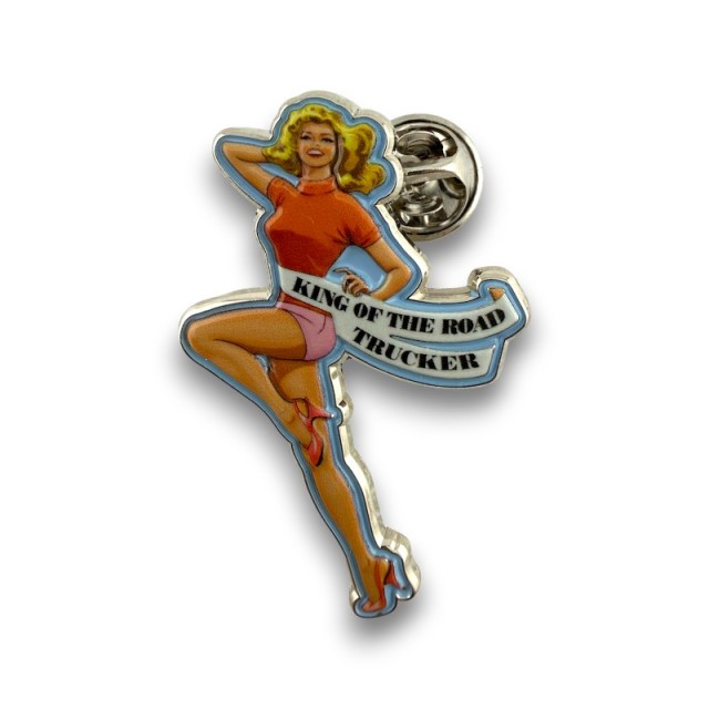 Przypinka metalowa Trucker Girl